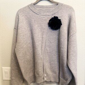 Pretty Gray Sweater-NEW